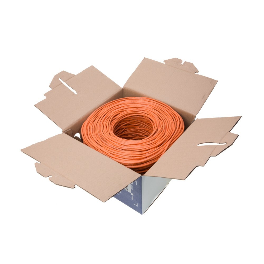 1000FT CAT6 Orange 23AWG Solid UTP LAN Ethernet Cable RJ45 Network Bulk Wire