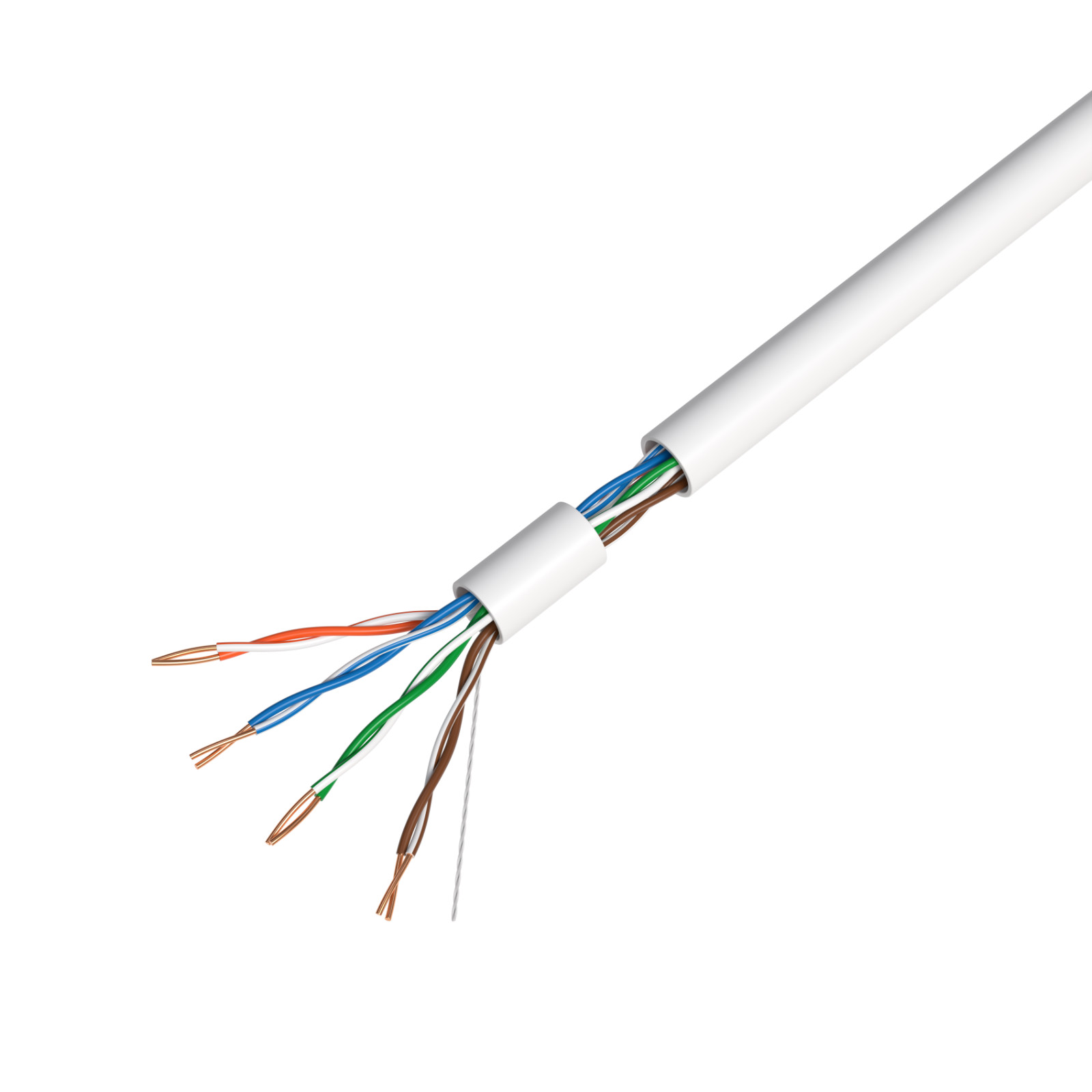 500ft CAT5e UTP Ethernet Network Cable 24AWG LAN RJ45 CCA Solid Bulk Wire White