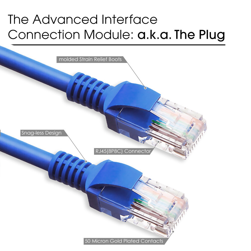 10-100ft Cat7 LAN Cable Lot for Modem Router PS4 PS5 Universal Compatibility