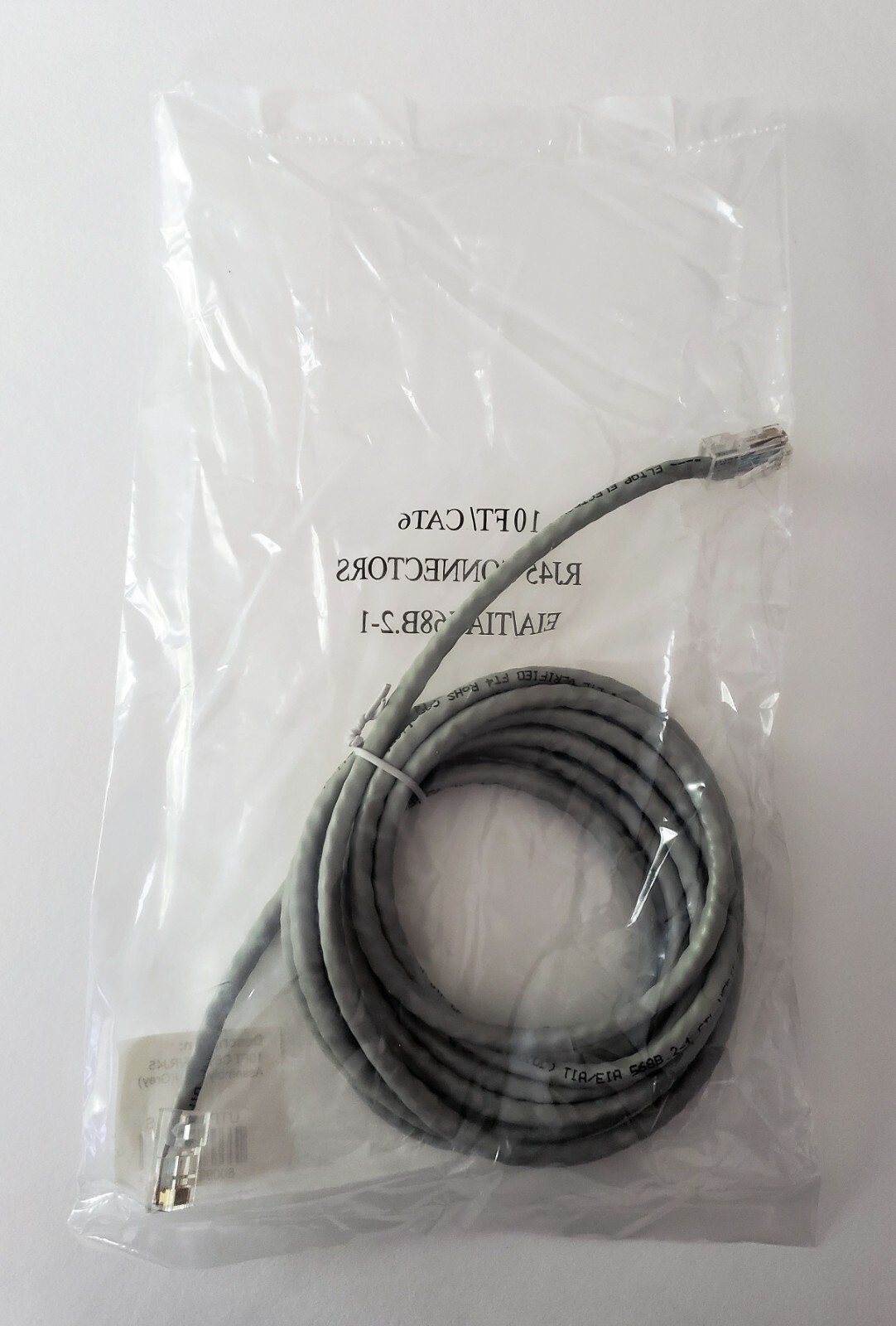 Cat 6 Ethernet Patch Cable 10ft 2-Pack EIA/TIA RJ45 568B.2-1