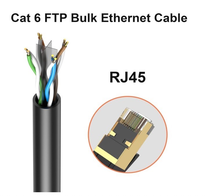 Cat6 Ethernet Cable 1200ft Bulk Outdoor/Indoor 26awg UTP Network Wire 550MHz