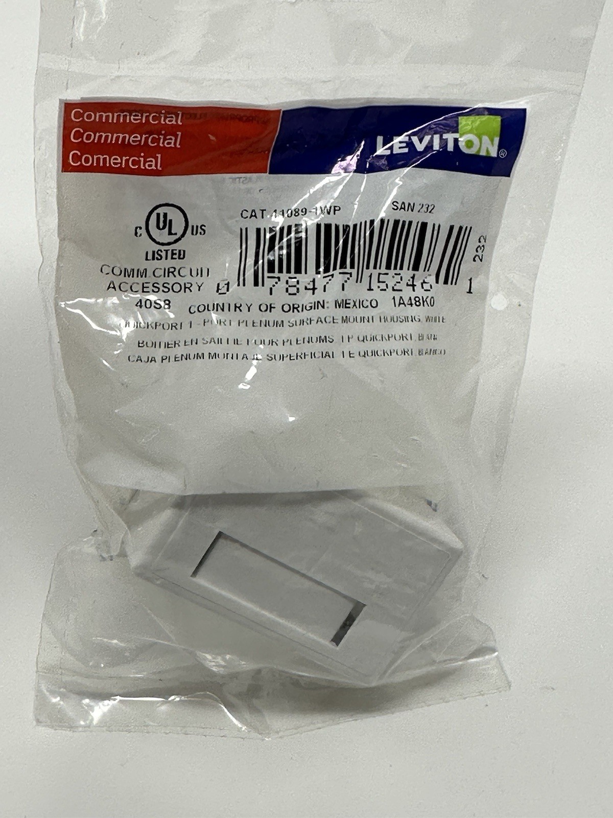 NEW Lot of 48 41089-2WP Leviton Surface-Mount QuickPort Box, 2-Port, White
