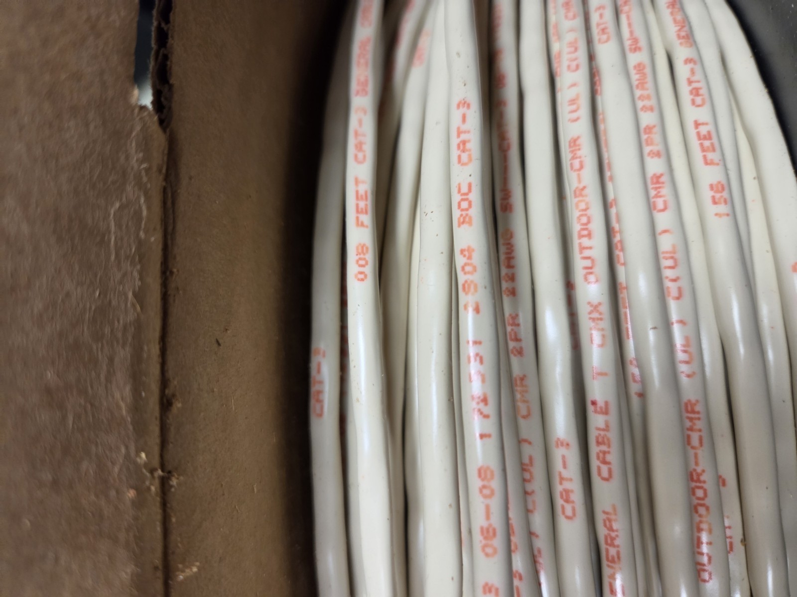 General Cable Brand E105765T TYPE CMR WIRE 22 AWG GAUGE 2 PR CAT 3 300 +FEET