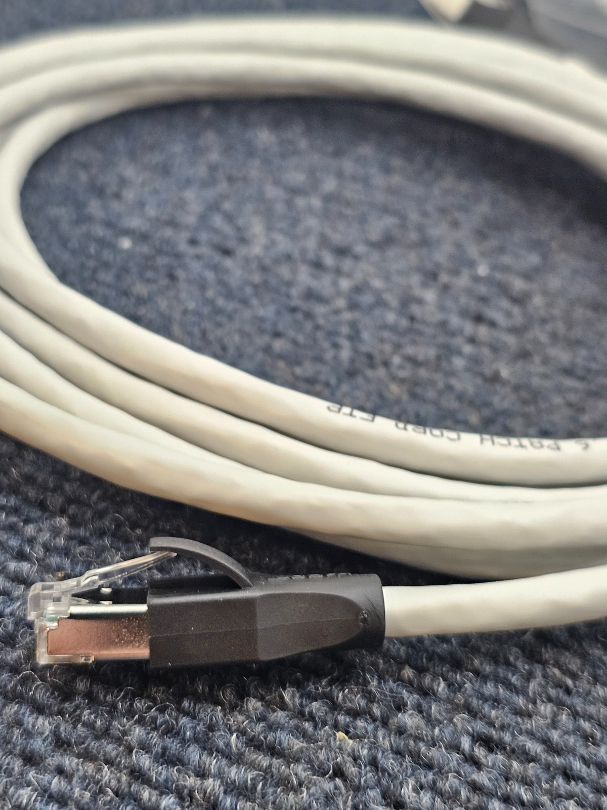 L-COM TRD695SCR-10 10FT Shielded Cat 6 Cable, RJ45 / RJ45 PVC Jacket Gray