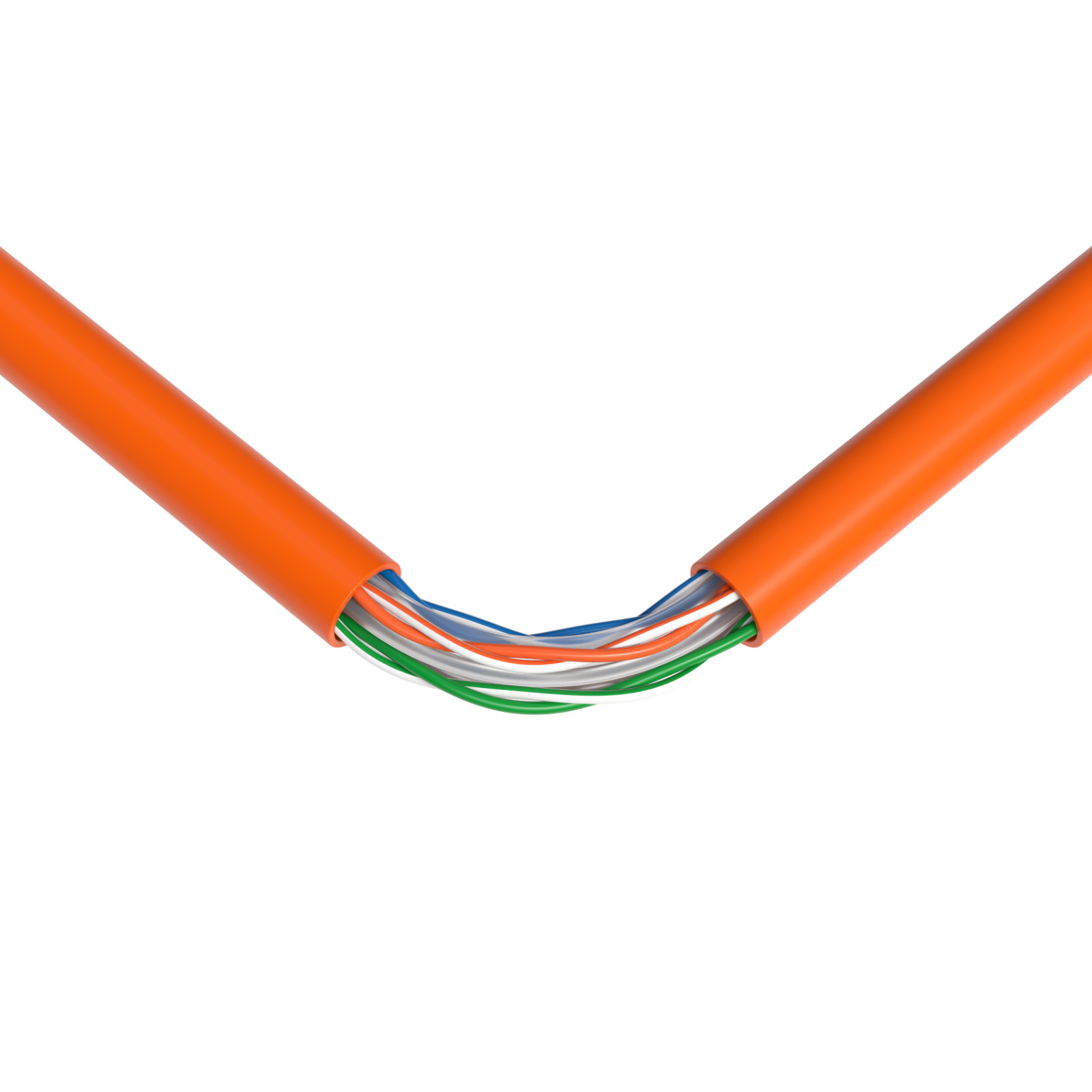 1000FT CAT6 Orange 23AWG Solid UTP LAN Ethernet Cable RJ45 Network Bulk Wire