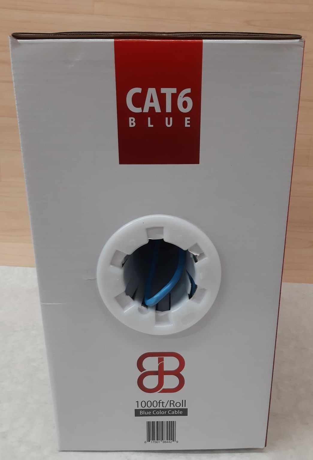 Dripstone 1000 Ft Roll CAT6 UTP Cable 4Pair 23AWG 1/0.57mm CCA PVC Jacket Blue