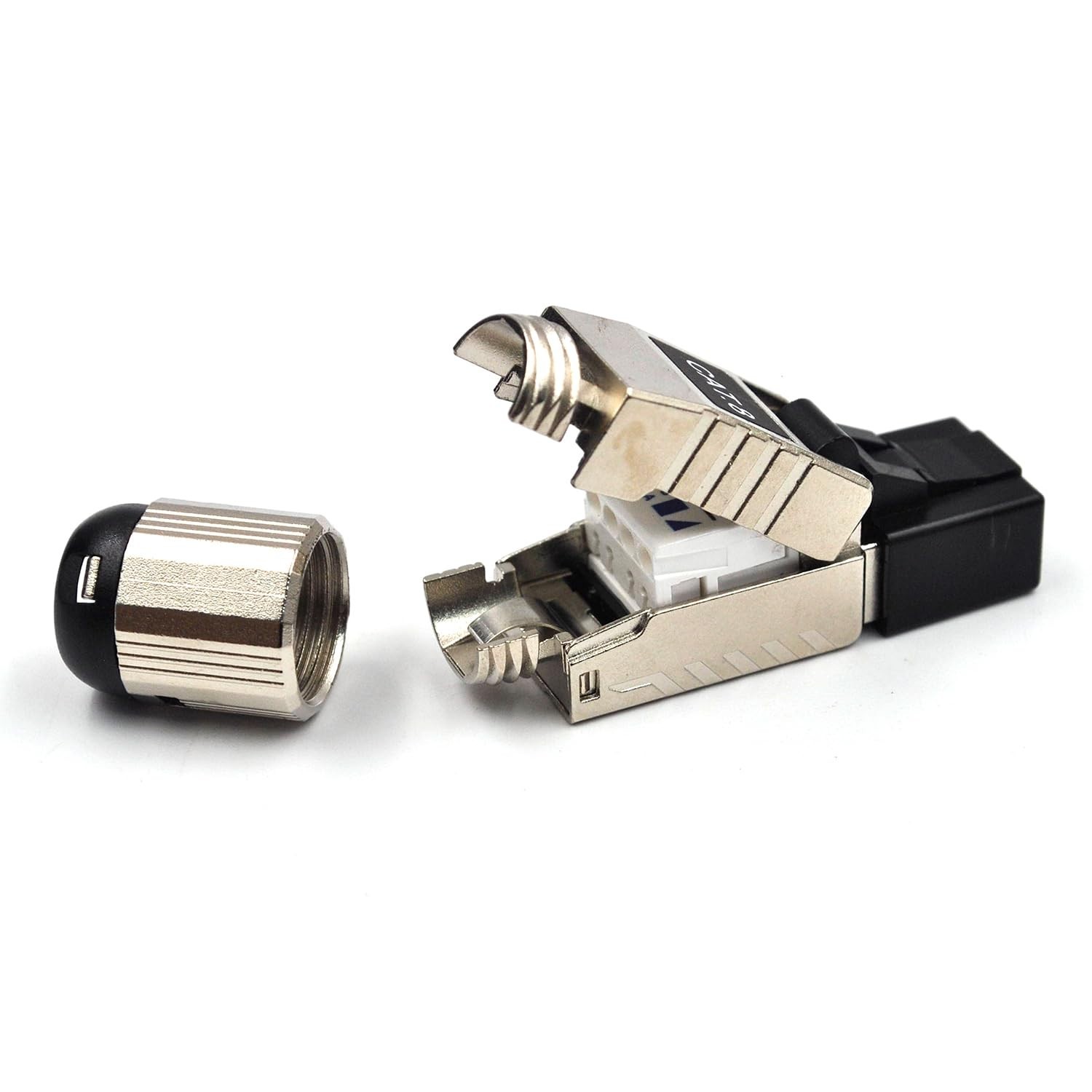RJ45 Connectors Tool Free Cat8 2000MHz 2GHz 40G, 22AWG-24AWG Set of 12