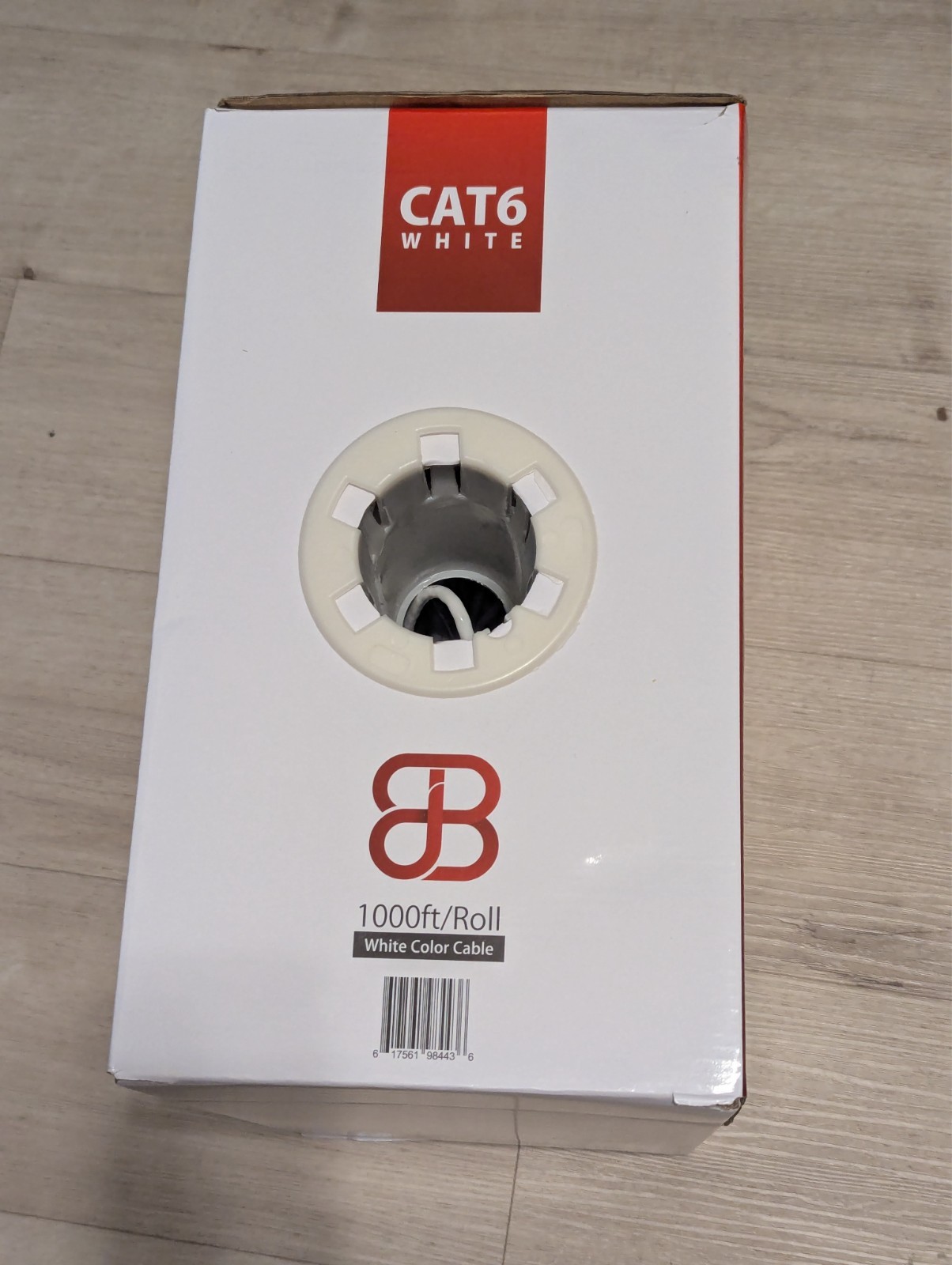 Dripstone CAT6 UTP Cable 4Pair 23AWG 1/0.57mm CCA PVC Jacket White 1000 ft Roll