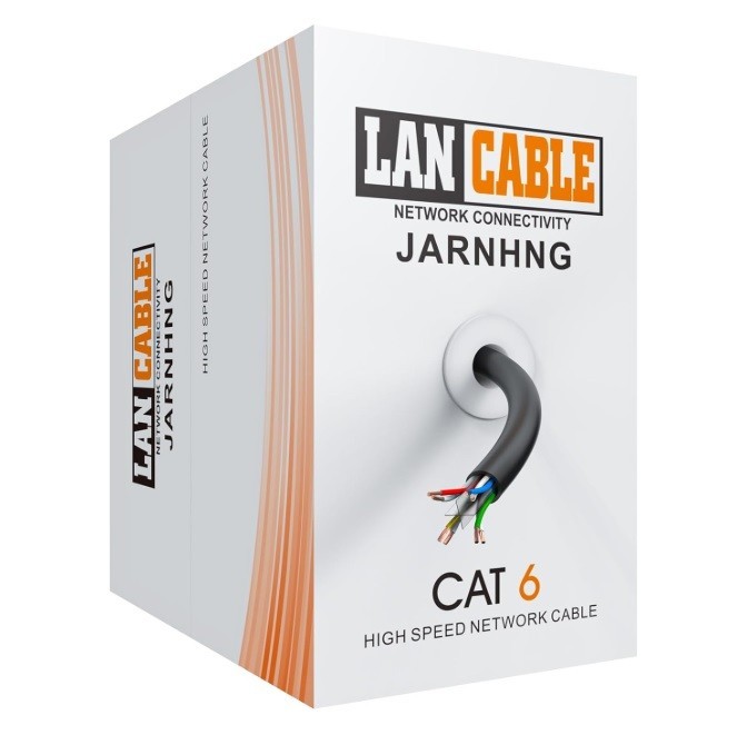 Cat6 Ethernet Cable 1200ft Bulk Outdoor/Indoor 26awg UTP Network Wire 550MHz