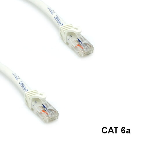 Kentek White 2ft Cat6A UTP Cable 24AWG 600MHz RJ45 Ethernet Router Pure Copper