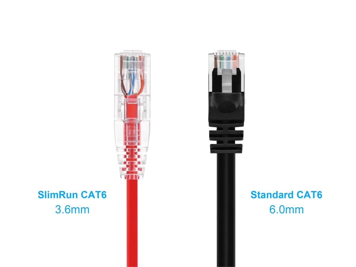 Monoprice Cat6 Ethernet Patch Cable – 3 feet – Red | Snagless RJ45 Stranded