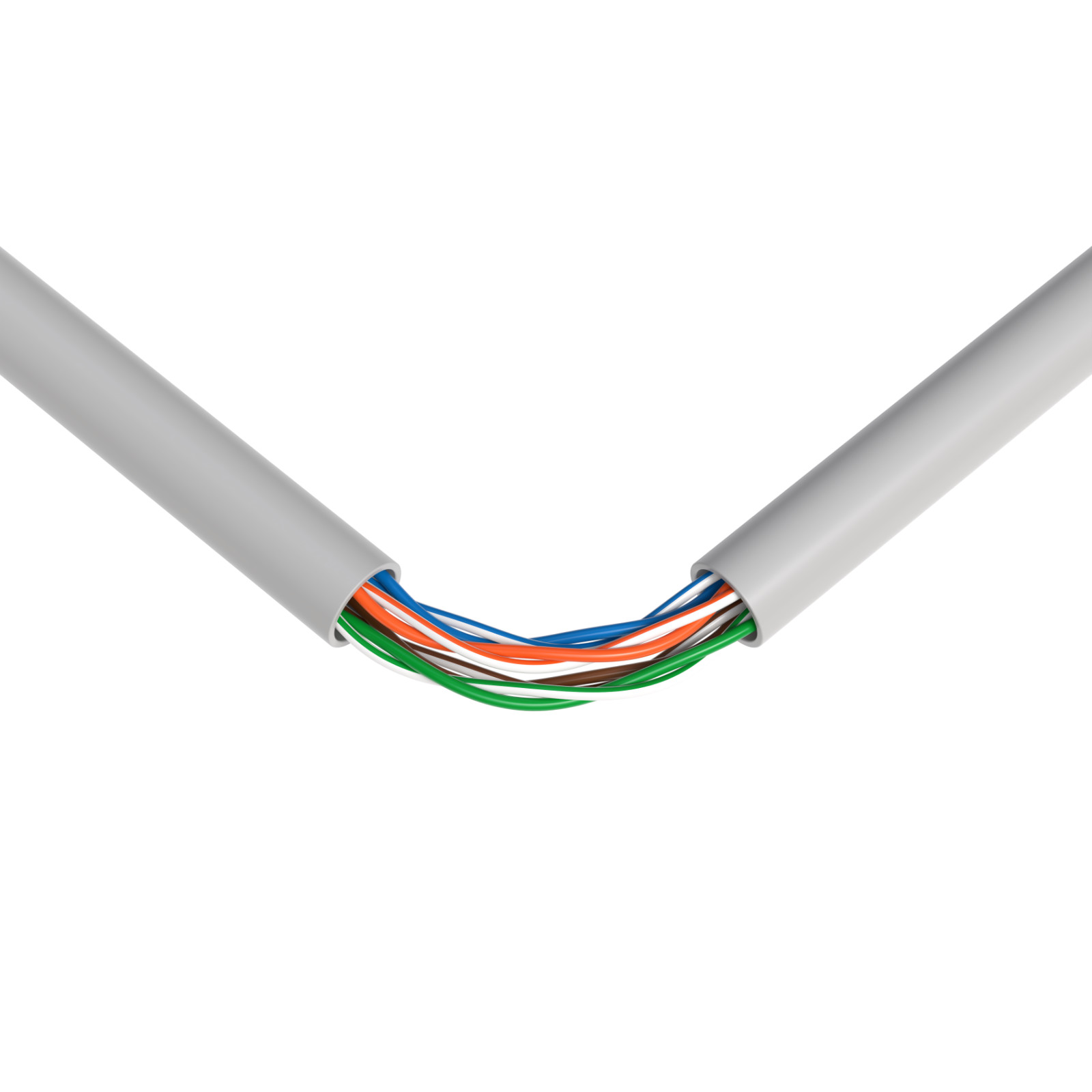 Cat5e 1000FT Gray UTP Ethernet Cable 24AWG Network LAN Solid Bulk Wire Pull Box