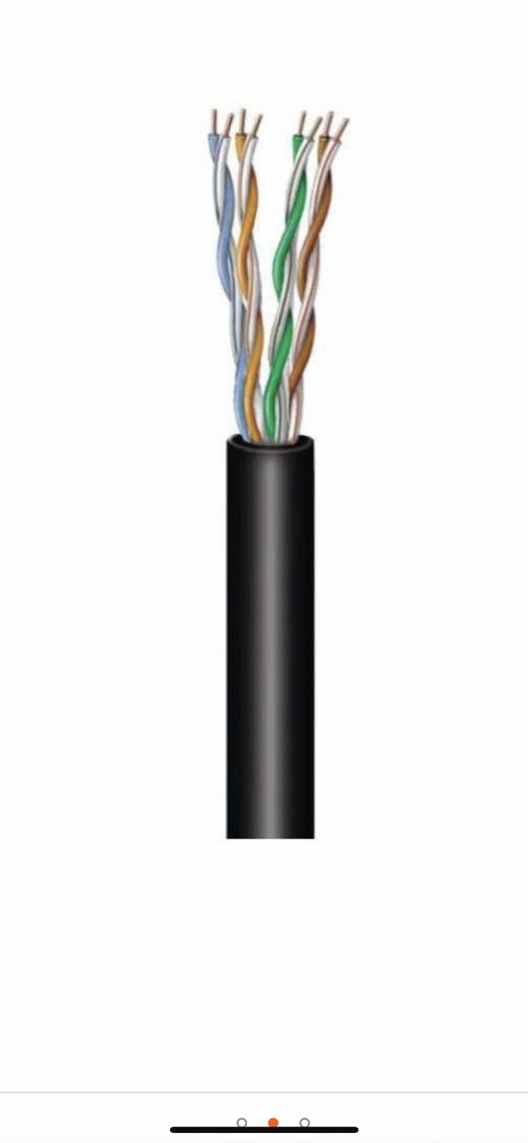 CommScope 1,000′ Spool Cat5e Black Outdoor Direct Burial UV Flooded 350Mhz 5NF4