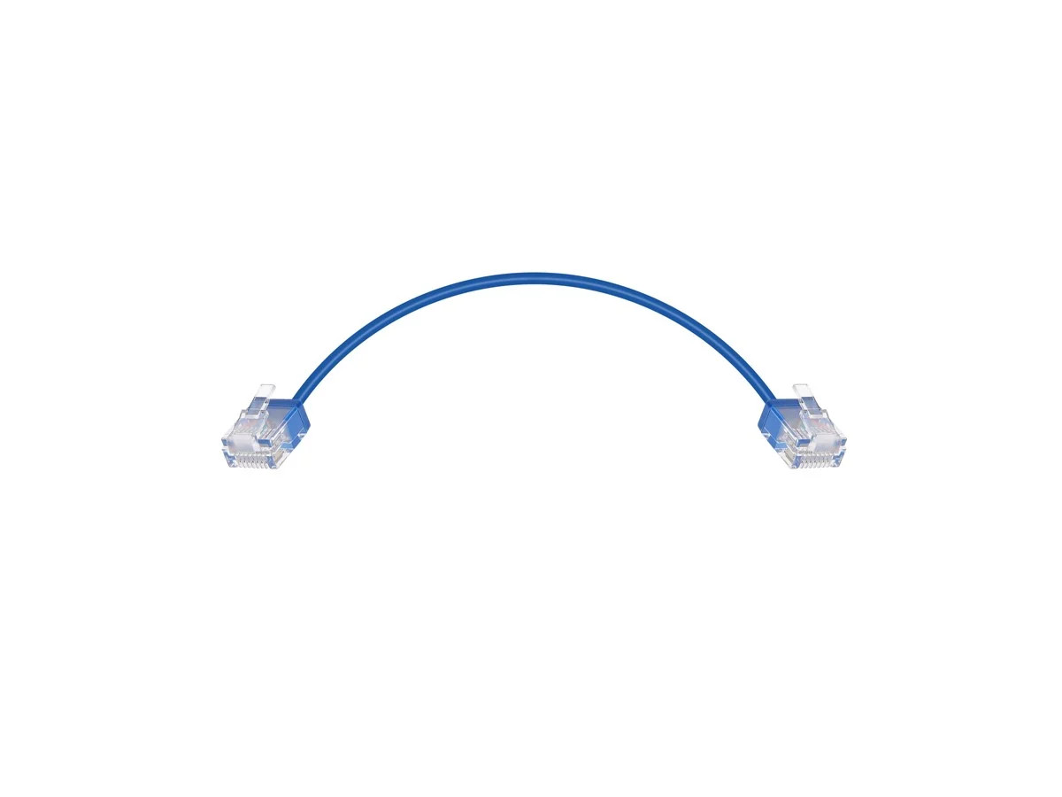 Monoprice Cat6 Ethernet Patch Cable – 0.5 Feet – Blue | Stranded, 550MHz, UTP
