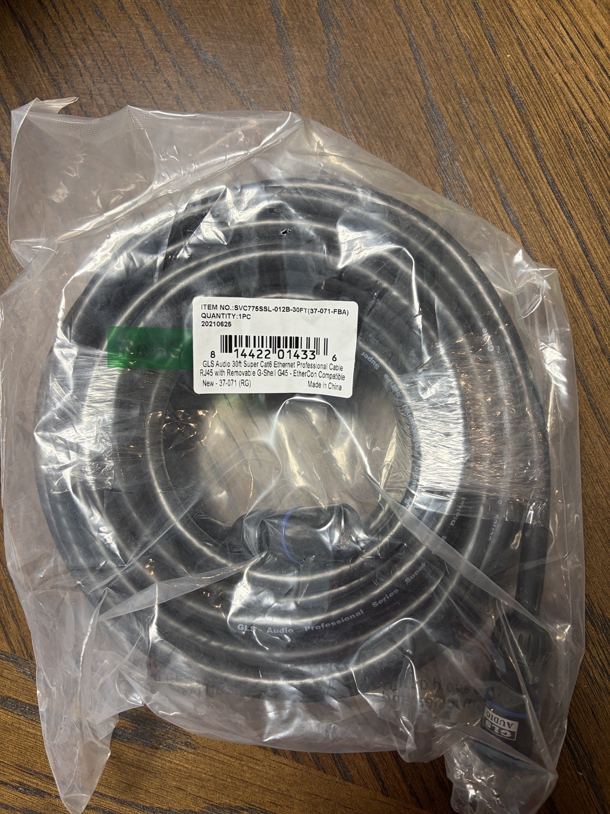 NEW GLS Audio 30ft Cat6 Ethernet Cable RJ45 Removable G-Shell