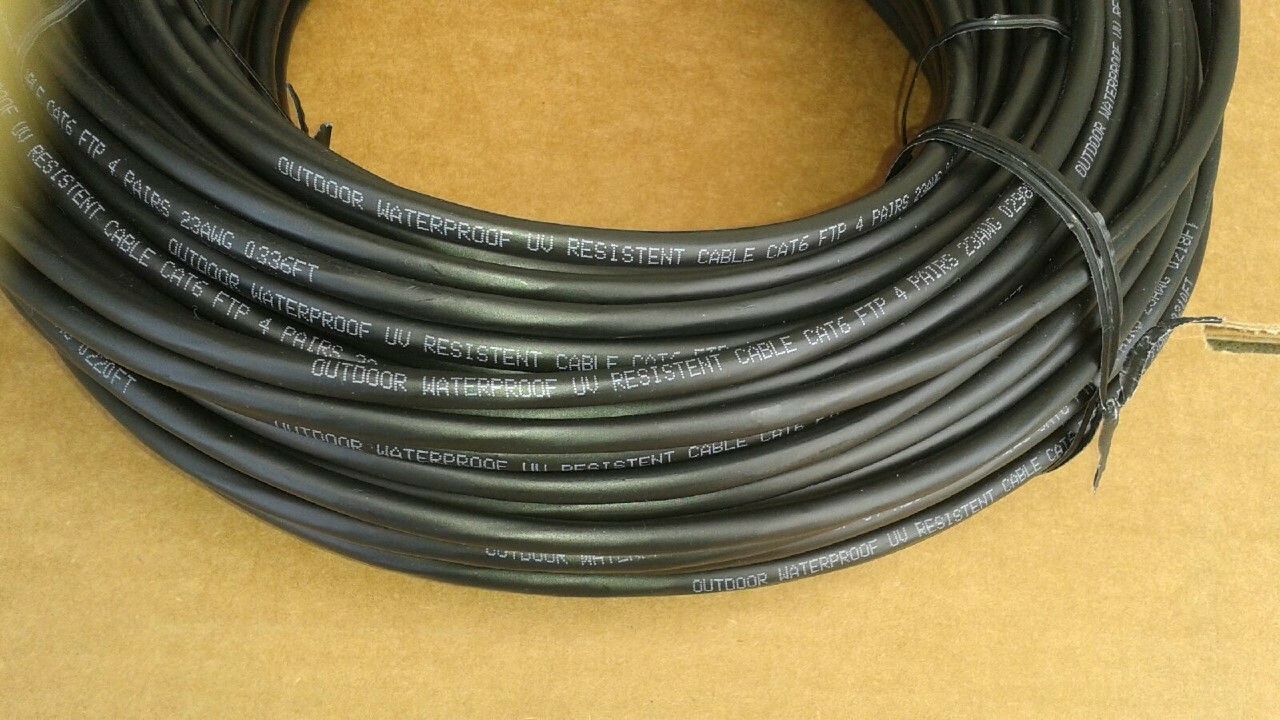500ft  CAT-6 SHIELDED Outdoor Indoor Ethernet Cable UV Direct bury RJ45 Cable