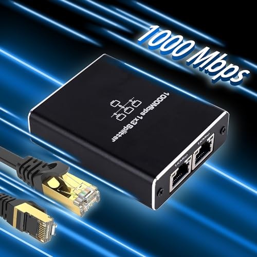 Upgrade High Speed 1000Mbps, LAN with USB Power Ethernet Splitter 1 to 3