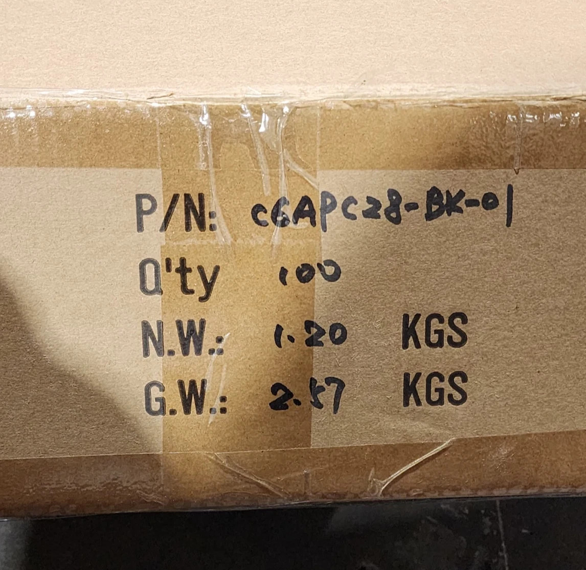 100 Pack 1ft Black Box Slim-Net Cat 6A Patch Cable 28AWG UTP Snagless