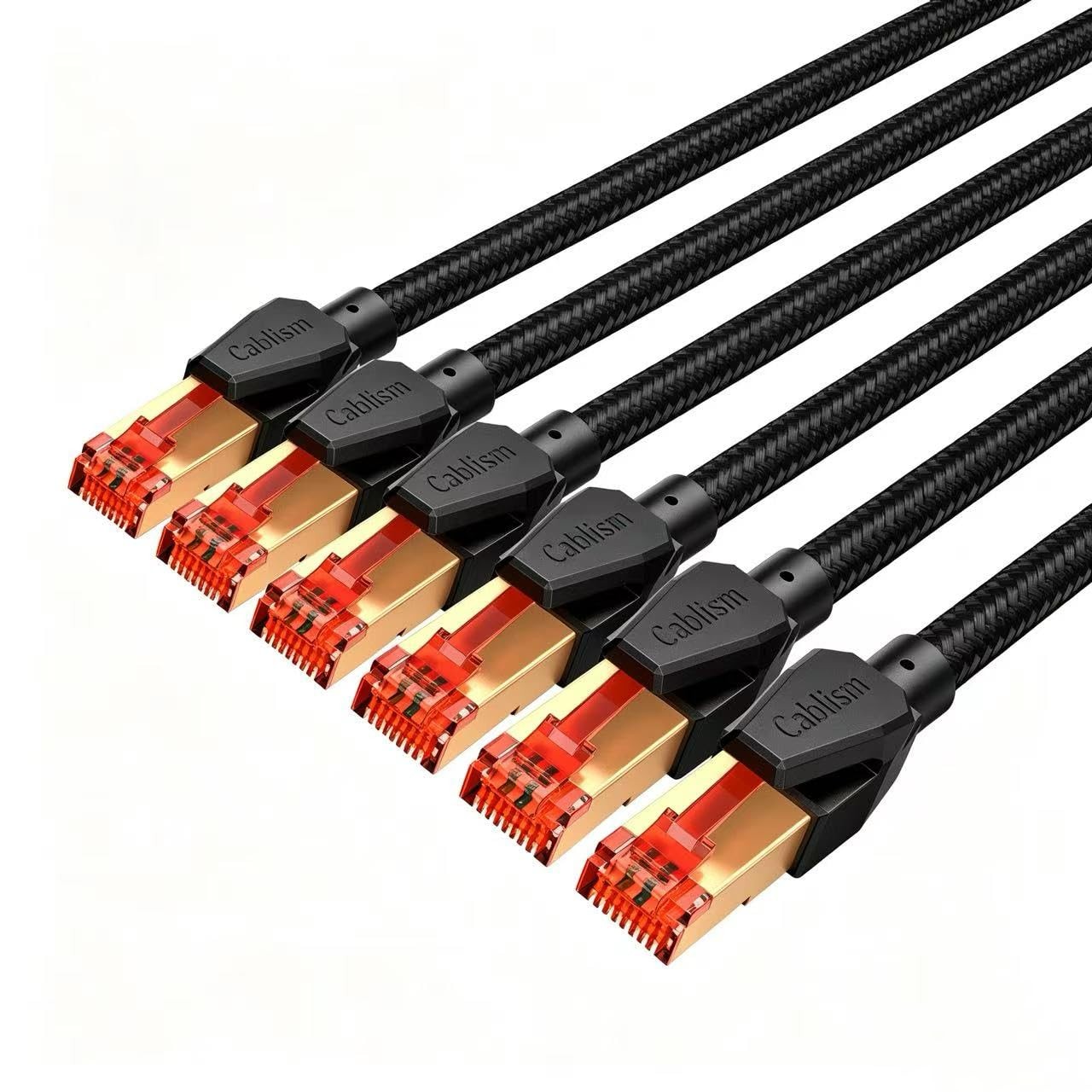 Cat 8 Ethernet Cable 1FT 6 Pack High Speed RJ45 40Gbps 2000Mhz Patch Cord