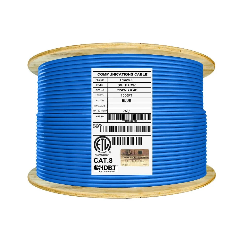 Entegrade Cat8 2GHz S/FTP Solid 22AWG Shielded 40Gbps Category 8 Ethernet USA