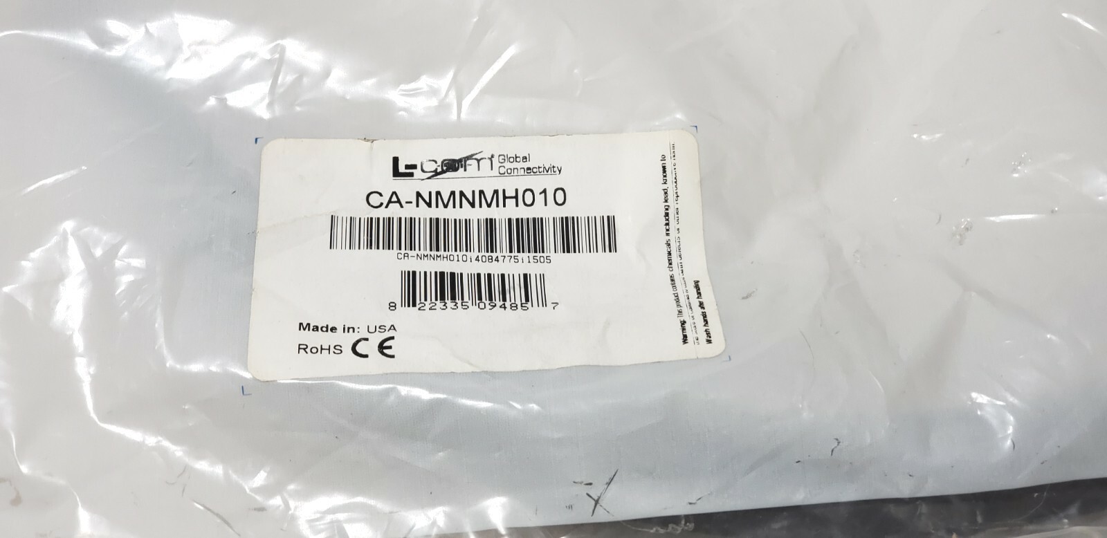 L-COM CA-NMNMT010 Cable Assembly Coaxial N-Type to N-Type 120.0″ (3.0m) 10.0′