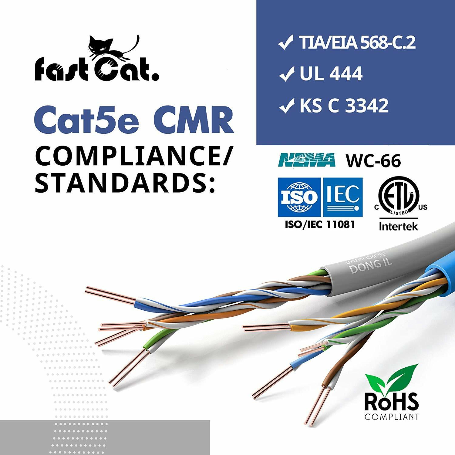 fast Cat Cat5e Copper Ethernet Cable 1000ft