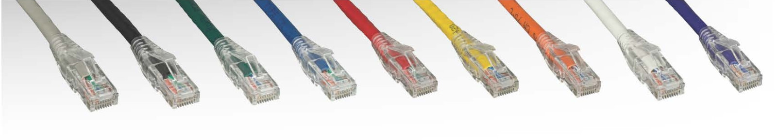 Cat6 UTP patch cable clear boot 6in 1ft 2ft 3ft 5ft 6ft 7ft 10ft Lot of 1, 5, 10
