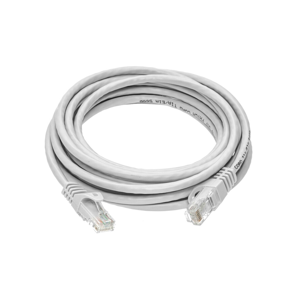 CAT5 Ethernet Patch Cable RJ-45 LAN Internet Cable Gray 1.5FT-20FT Multipack LOT