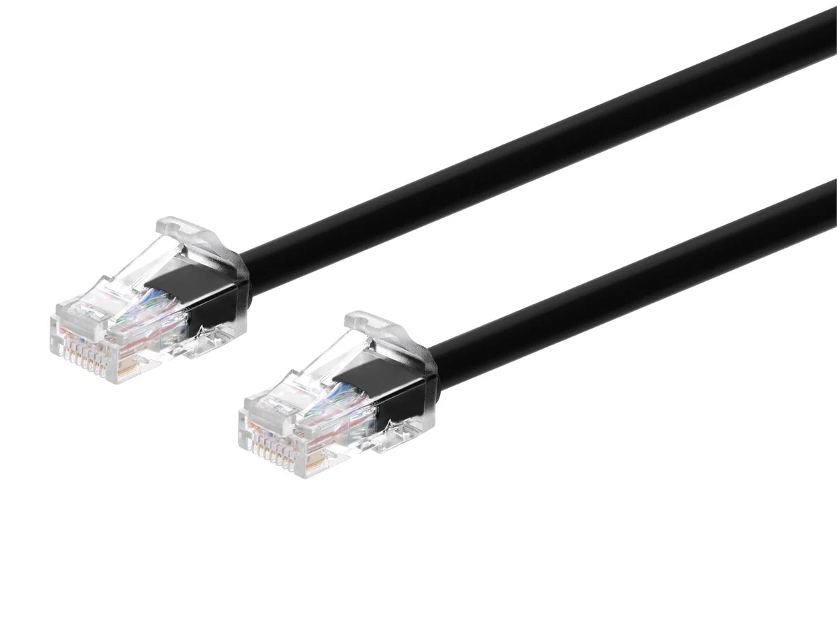 Monoprice Cat6A Component Level Patch Cable 25 Feet Black UTP 24AWG 500MHz RJ45