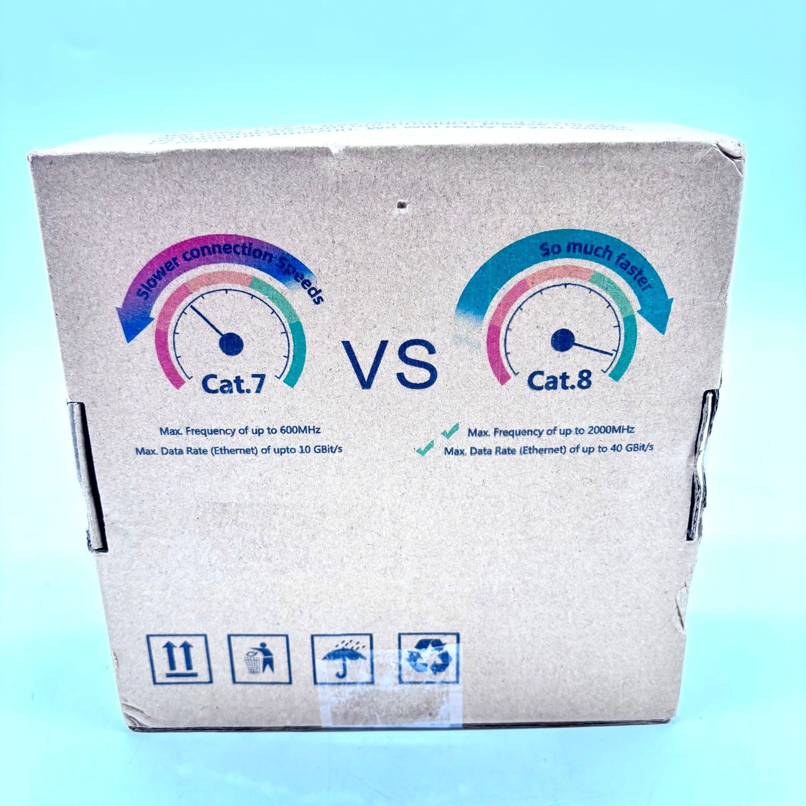 VABOGU 100 Feet Indoor and Outdoor Cat 8 S/FTP Ethernet Cable