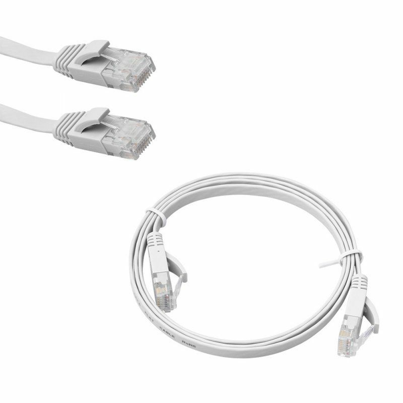 Cat6 3feet Flat Ethernet Patch Internet LAN Network Cable Modem Router Cord 3FT