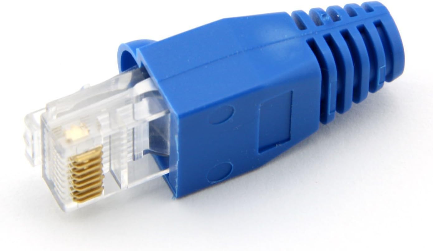100 Pcs Cat5E CAT6 RJ45 Ethernet Network Cable Strain Relief Boots Cable Connect