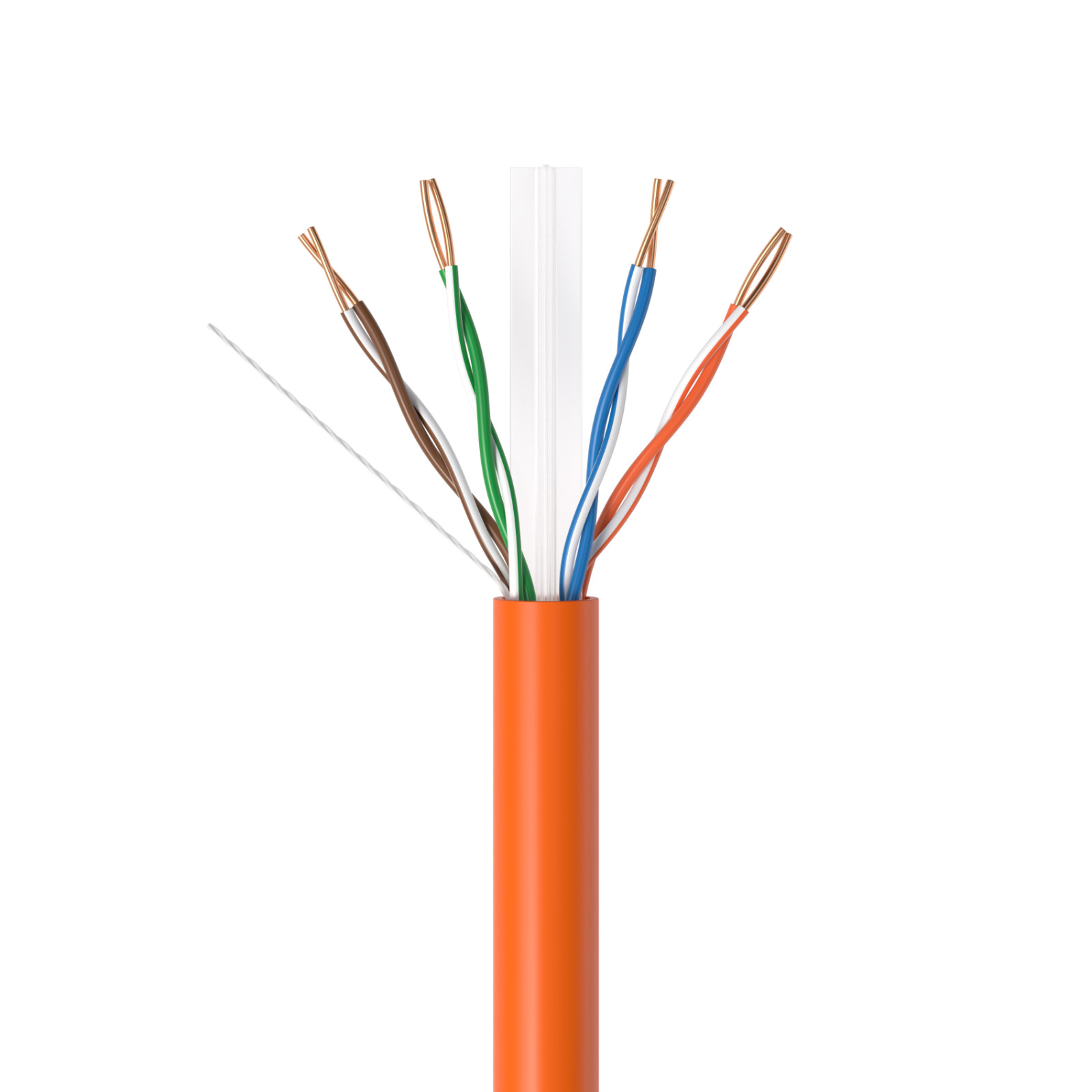 1000FT CAT6 Orange 23AWG Solid UTP LAN Ethernet Cable RJ45 Network Bulk Wire