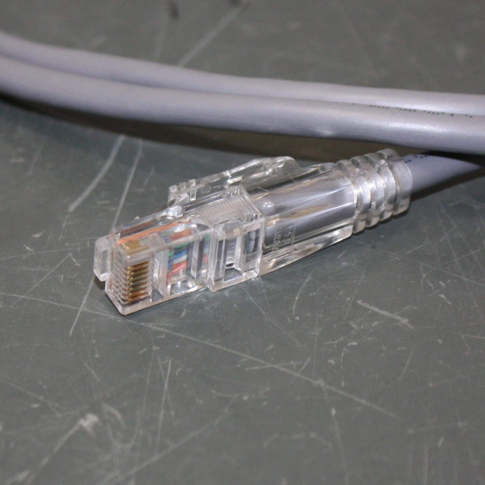 (100) Black Box CAT5e Premium Patch Cable, 5ft Ethernet Cord, Gray, 350 MHz