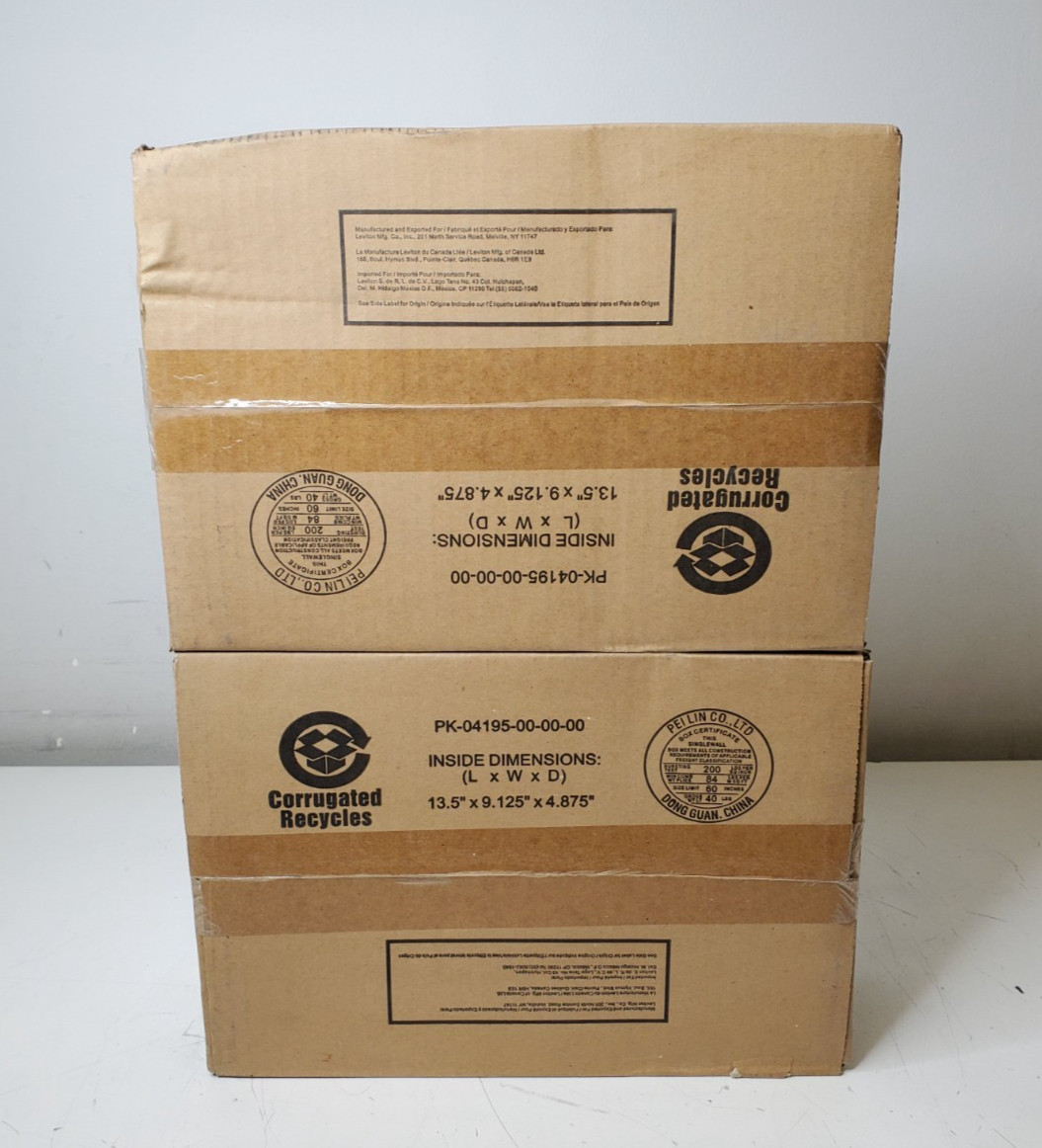 New/Sealed Lot of 20 Leviton 10ft Extreme CAT 6 Blue Patch Cord (060-62460-10L)