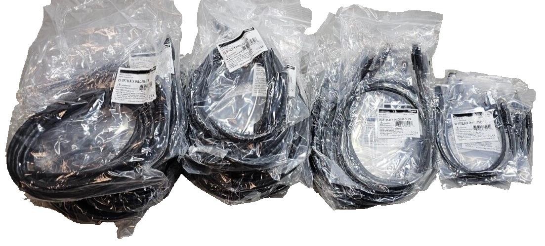Server Room Cat6 Patch Kit Cable Bundle 1ft 3ft 7ft 10ft, 40 Cables, Booted, New