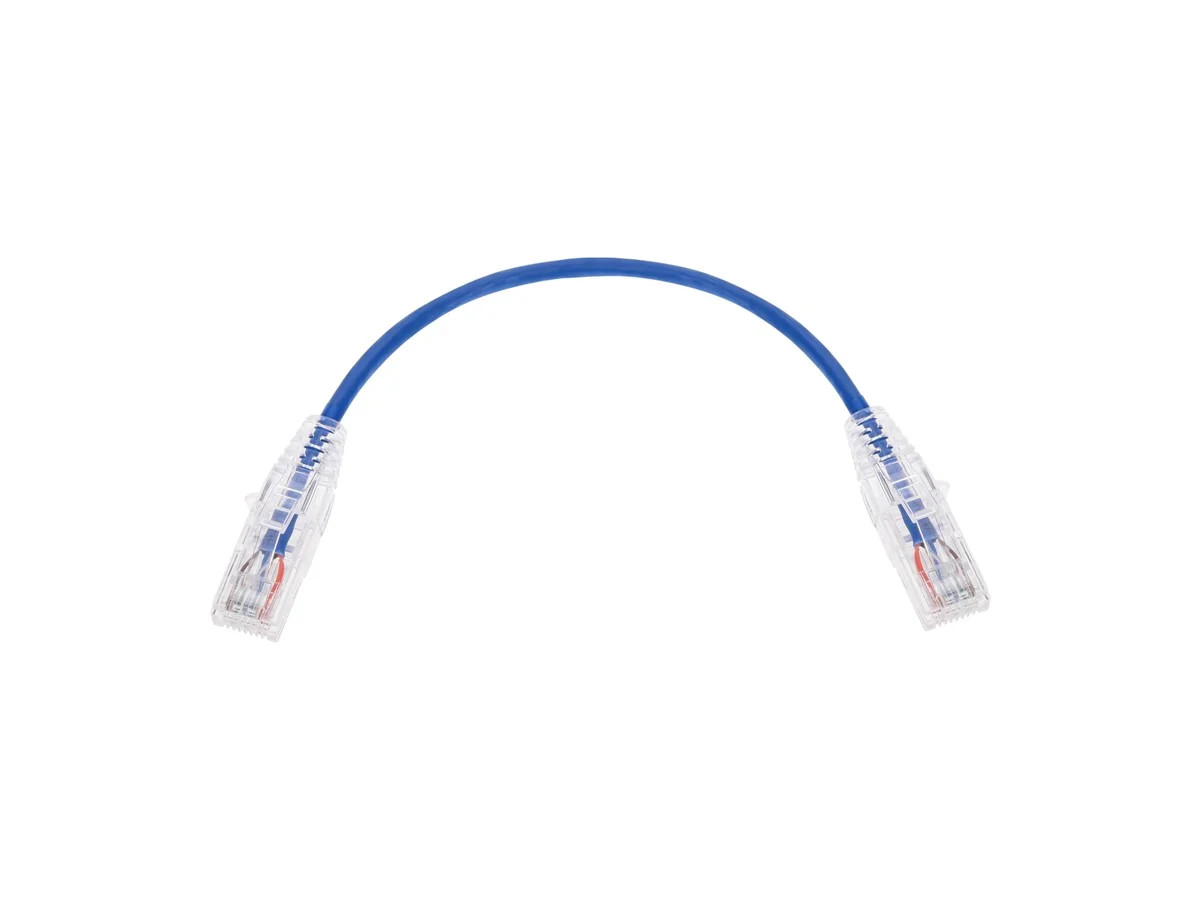 Monoprice Cat6 Ethernet Patch Cable – 0.5 feet – Blue | Snagless RJ45 Stranded
