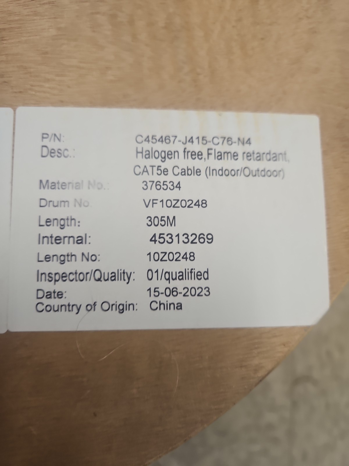 CAT5E CABLE 1000 FT Spool Indoor Outdoor