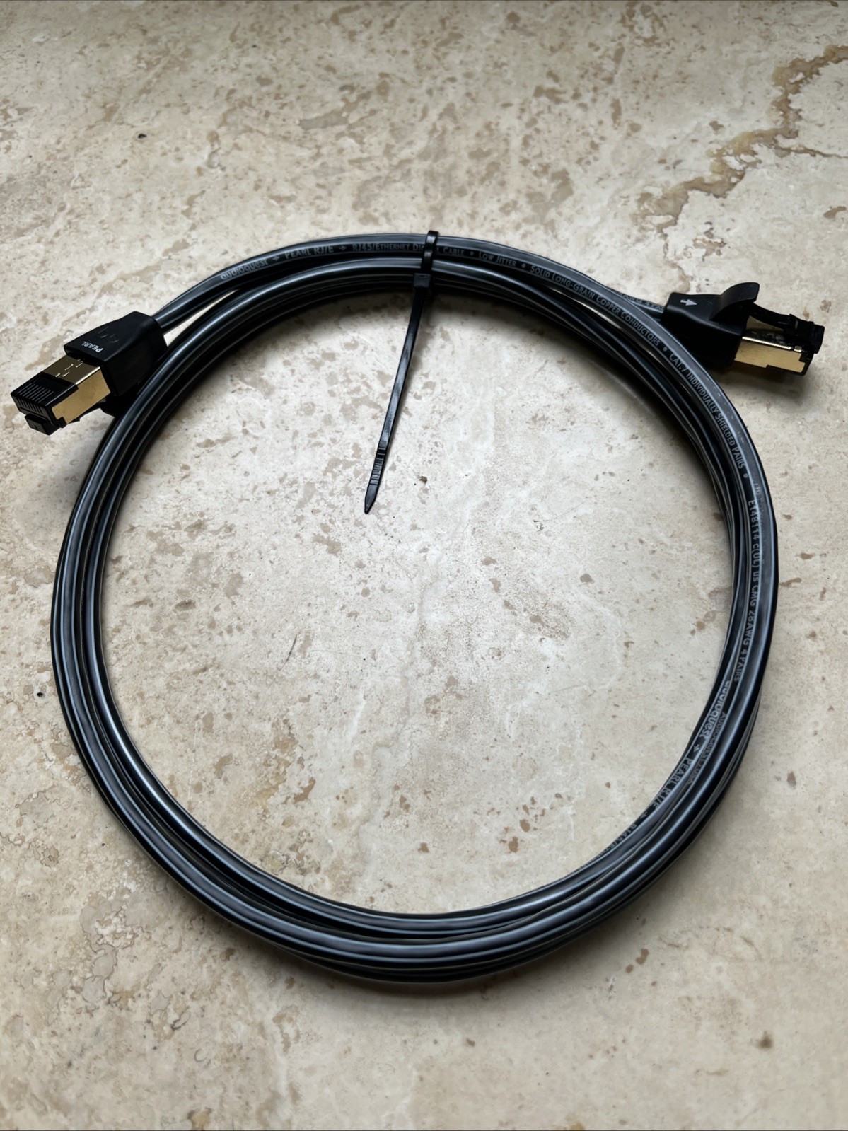 AudioQuest 1.5 m RJ/E Pearl 1.5 m Cat7 Black Network Cable Super Clean!