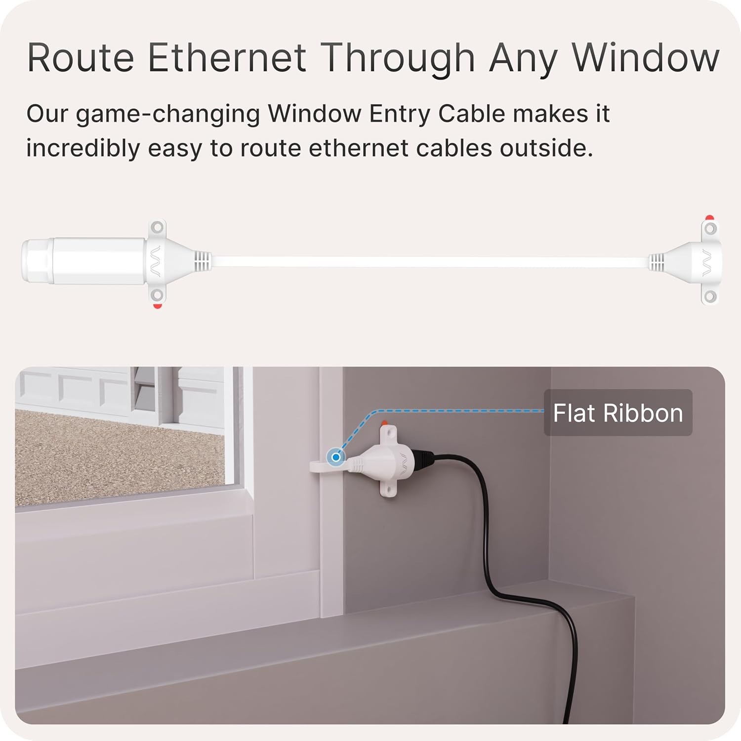 Ethernet Window Entry Cable | for Starlink, 4G/5G, and WiFi | Ultra-Flat, Hig…