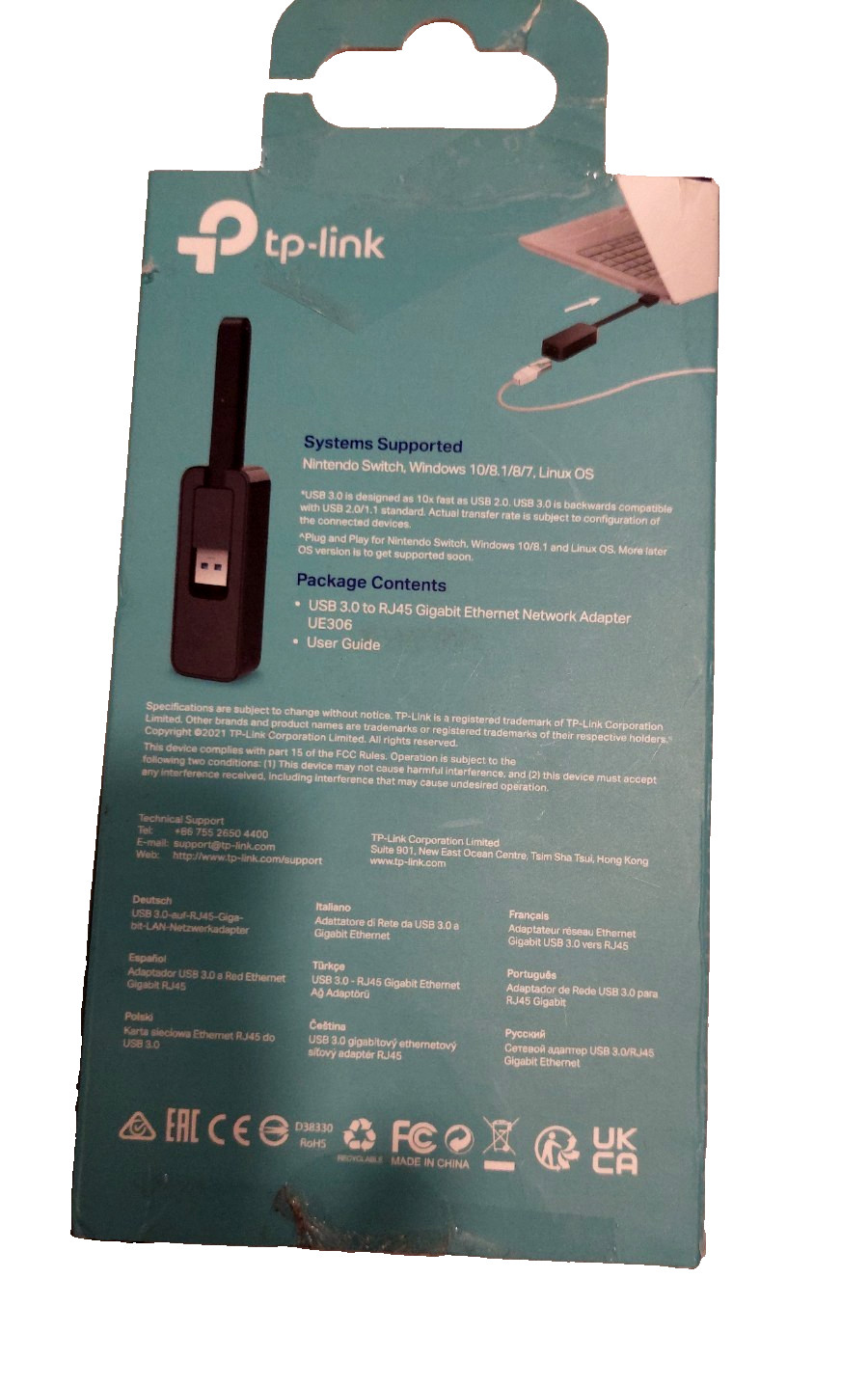 TP-Link USB 3.0 to RJ45 Gigabit Ethernet Network Adapter -supports Nintendo Sw.