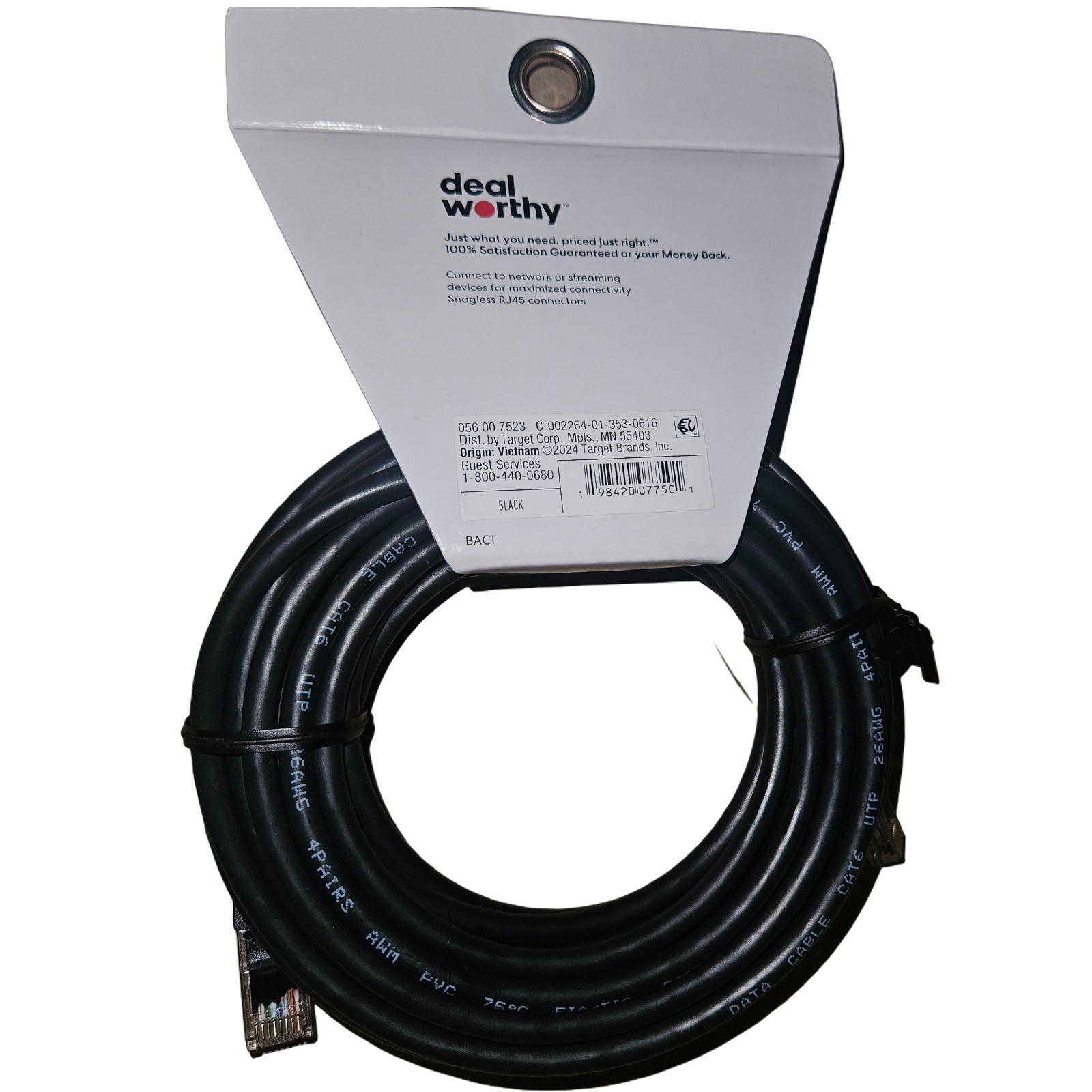 Cat6 Ethernet Cable 25ft Deal Worthy 10Gbps High Speed LAN Internet Network Cord