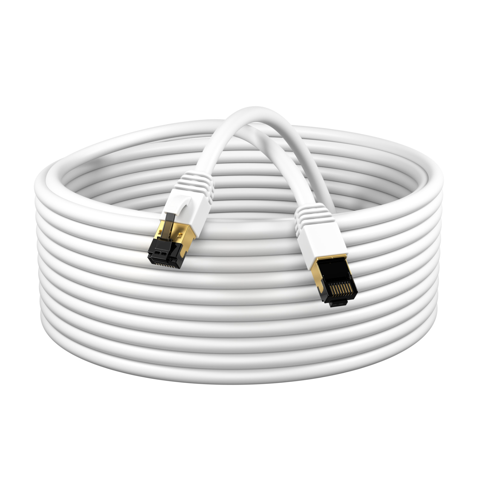 CAT8 Ethernet Cable Super Speed 40Gbps LAN Wire White 0.5FT- 75FT Multipack LOT