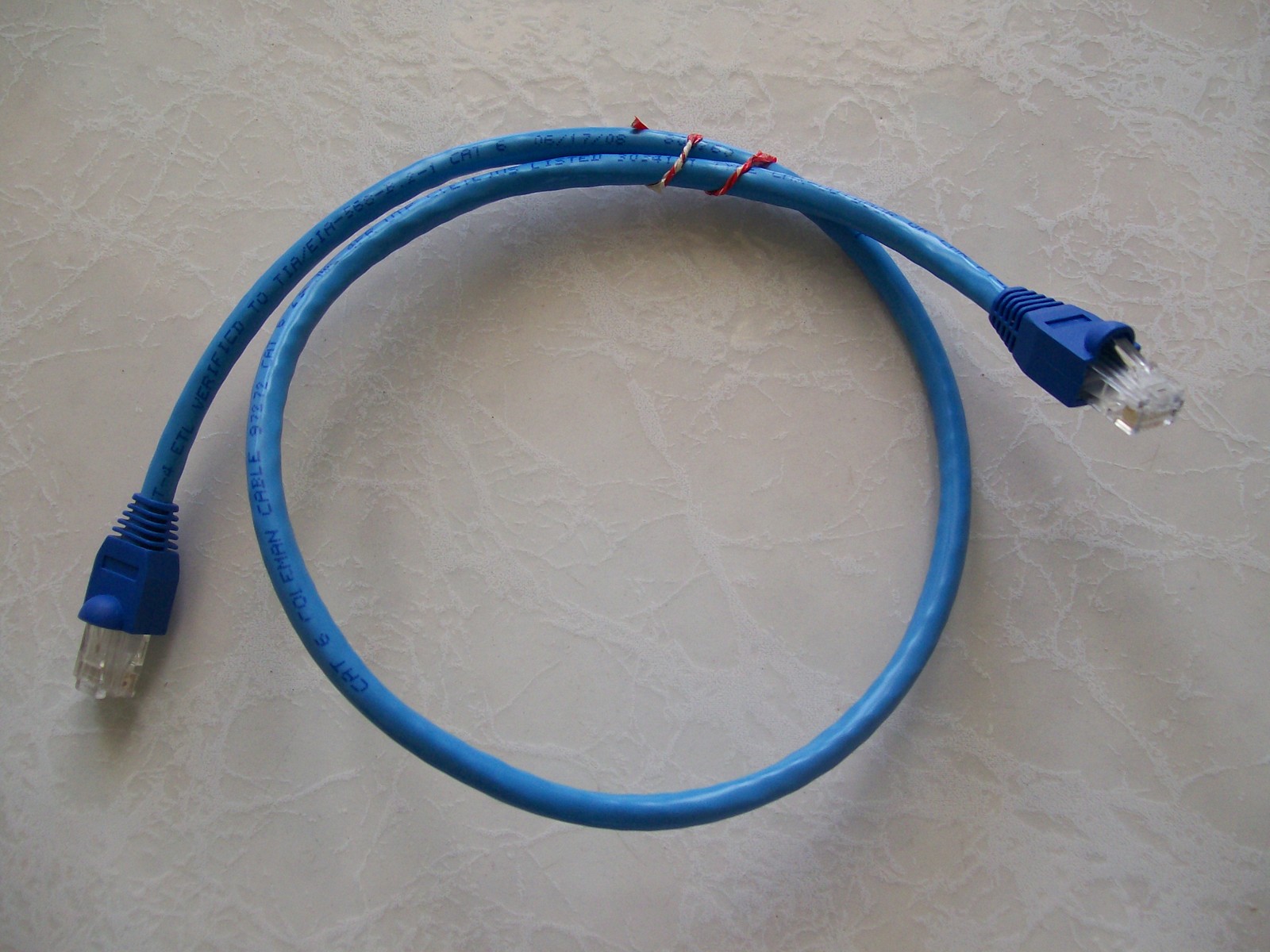 Cat5e Patch Cord 1 Foot Ethernet Network Cable Blue 50 Pack Tuff Jacks