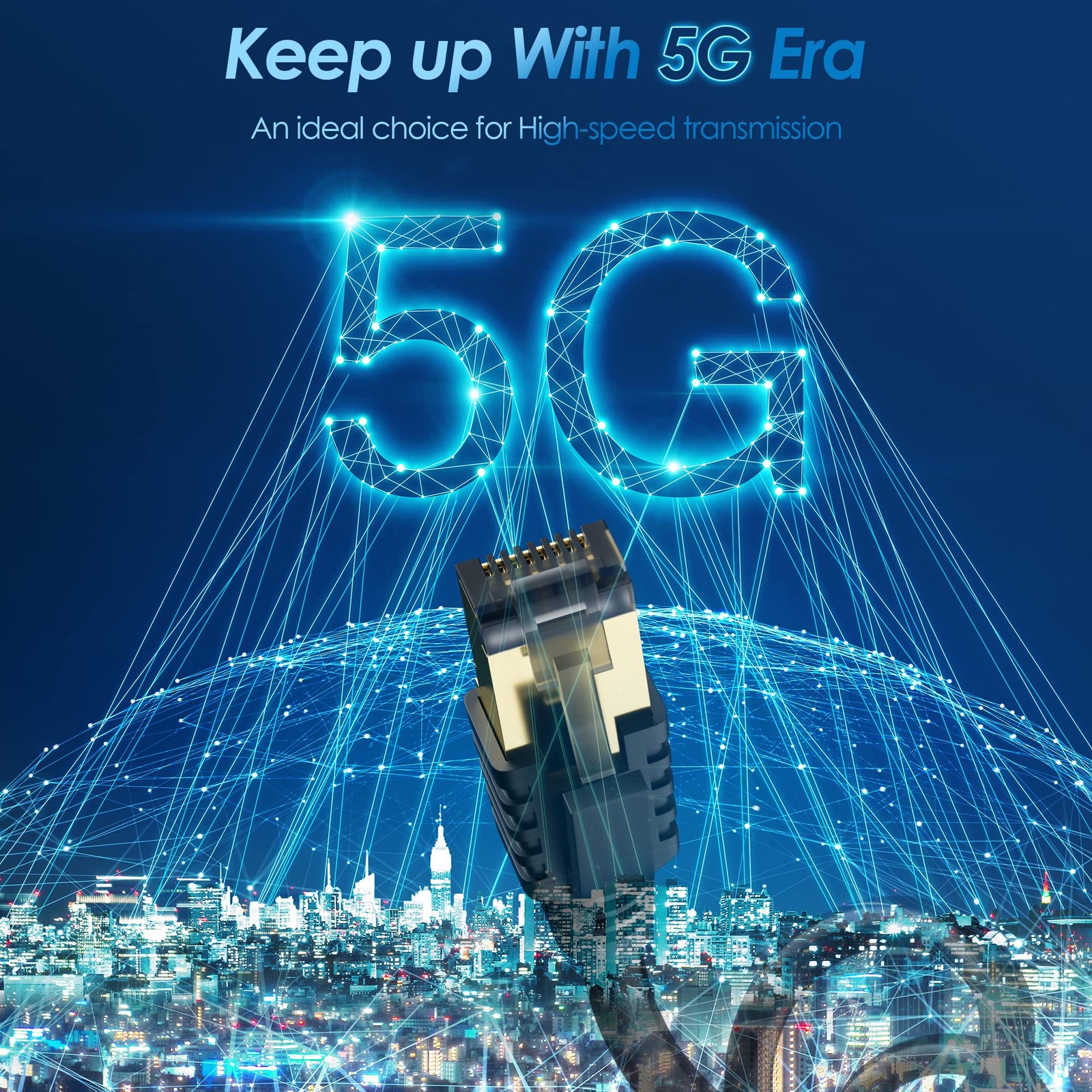 Cat 7 Ethernet Cable 300 Feet, Long High Speed Internet Cord, CAT7 RJ45 LAN N…