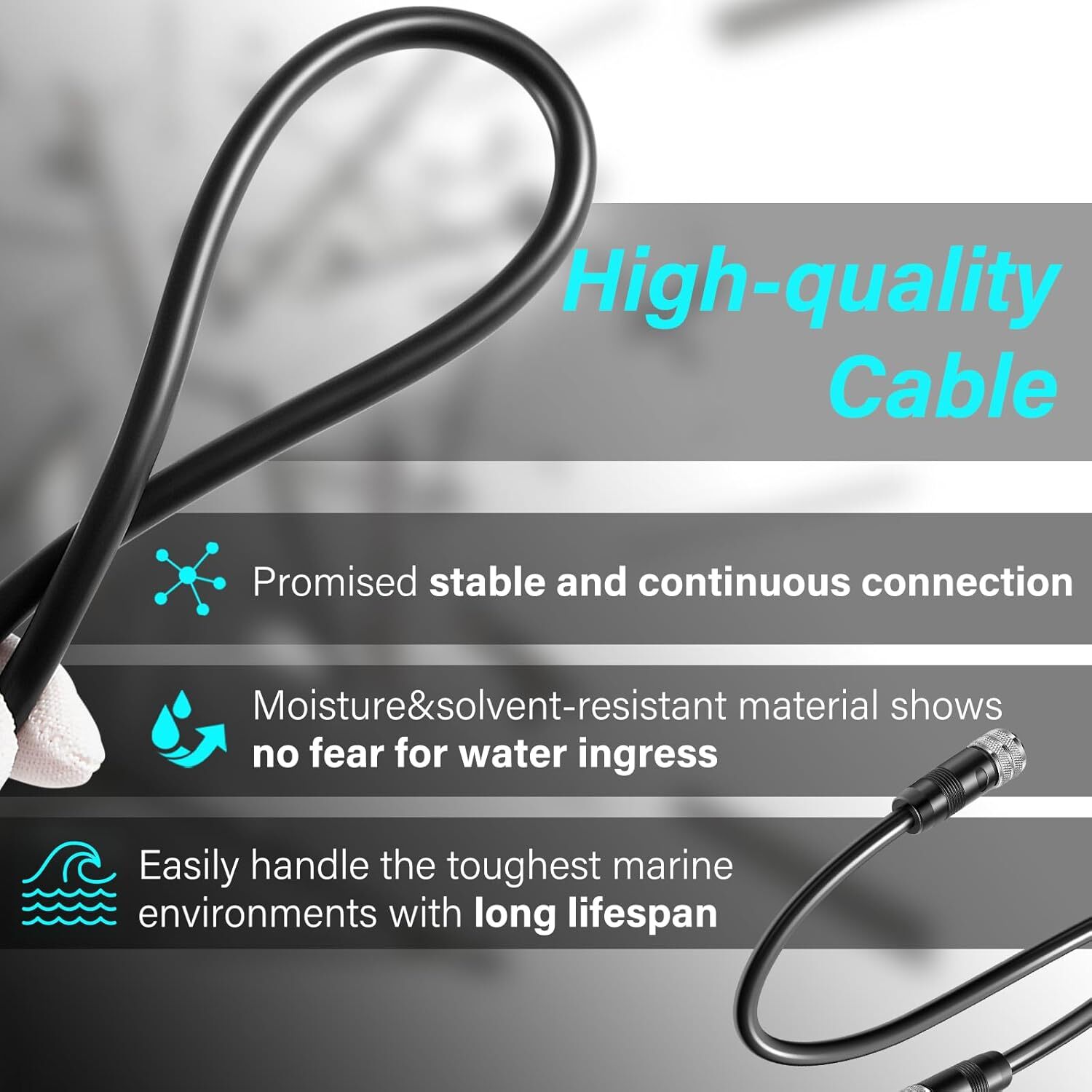 720073-3 20 Feet Ethernet Cable AS EC 20E for Humminbird for Helix, APEX, SOLIX