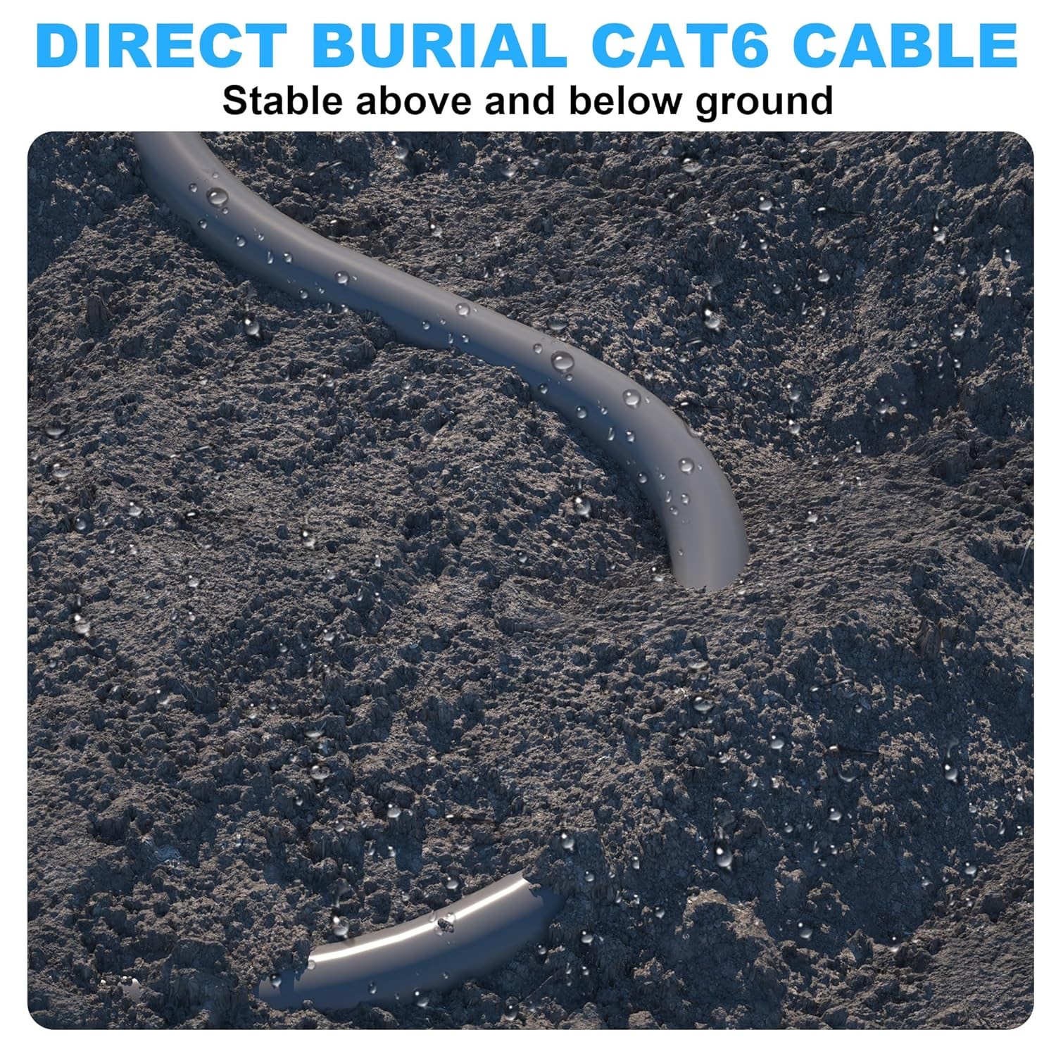 100ft Cat 6 FTP Shielded Ethernet Cable 23AWG Indoor Outdoor Ethernet Cable