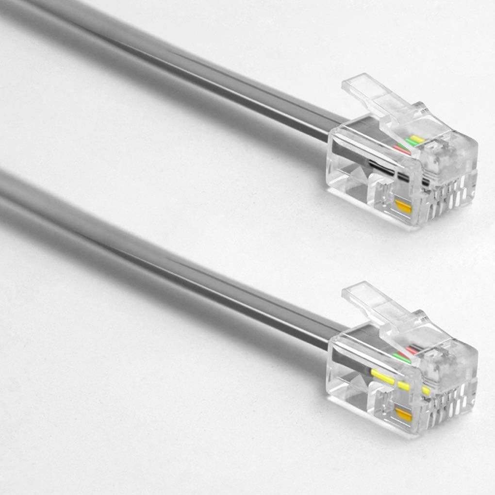 8 Inch Short Telephone Cord Phone Cable Wall Phone Cord for Landline RJ11 6P4C M