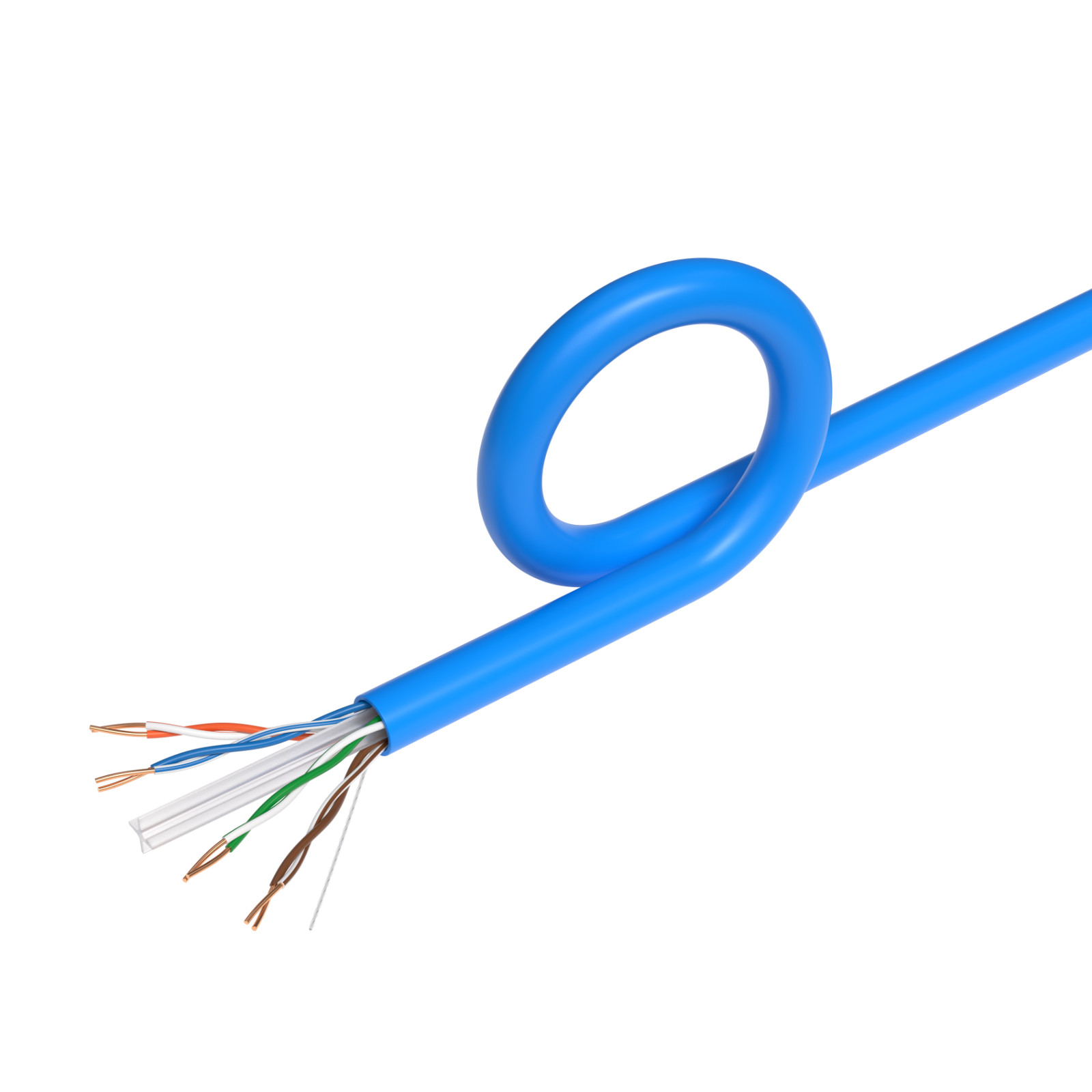 CAT6 1000FT Blue UTP Ethernet Cable 23AWG Network LAN Solid Bulk Wire Pull Box