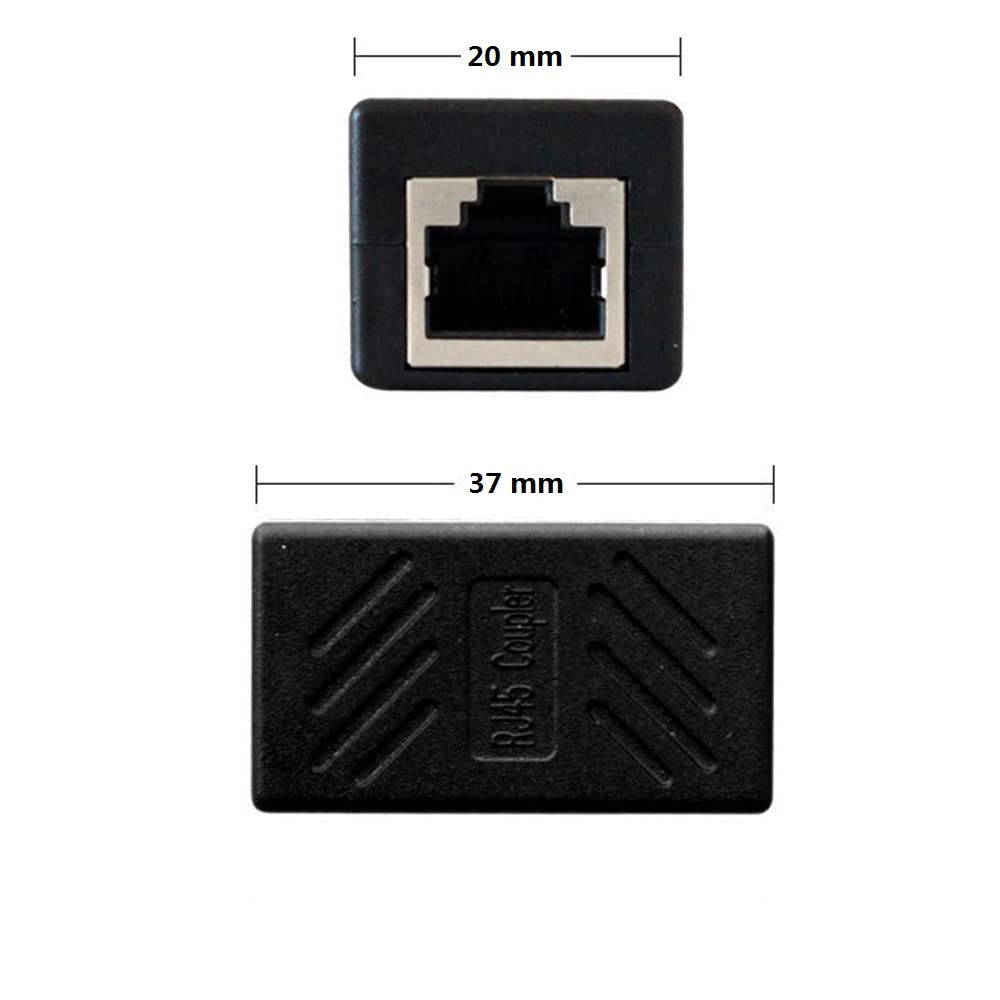 20 Pack RJ45 Cat5 Couplers In Line Ethernet Network Extender Connectors